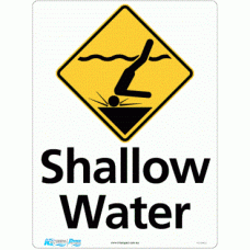 Shallow Water Diamond Warning Sign