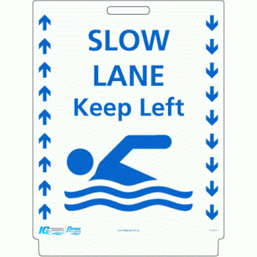 Pavement Sign - Slow Lane