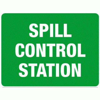 Emergency Spill Control Station Sign