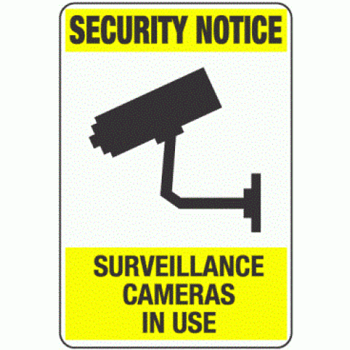 Security Notice Surveillance Camera Sign