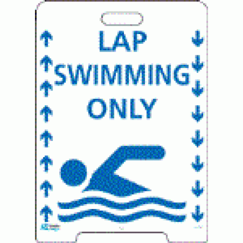 Pavement A-Frame Sign - Lap Swimming Only