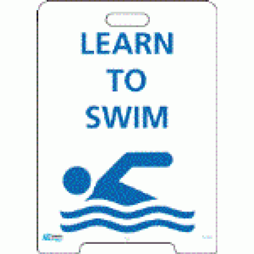 Pavement A-Frame Sign - Learn To Swim