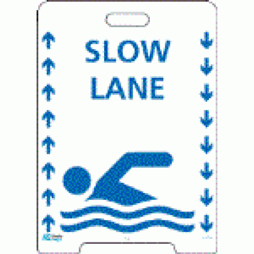 Pavement A-Frame Sign - Slow Lane